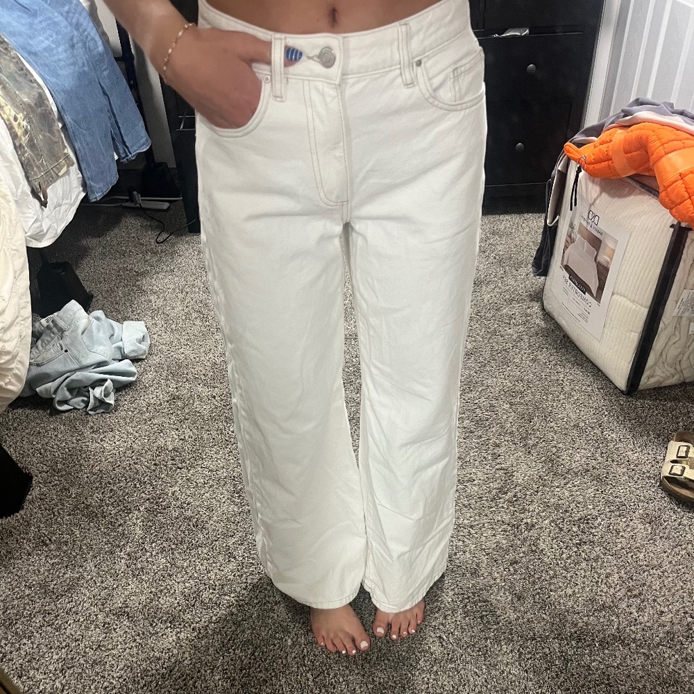 Cotton On White Relaxed Wide Leg Jean